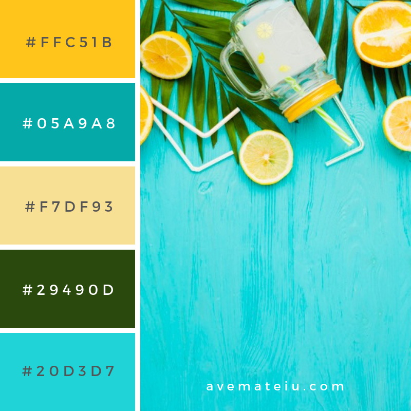 20 Summer Color Palettes and Hex Codes - Ave Mateiu