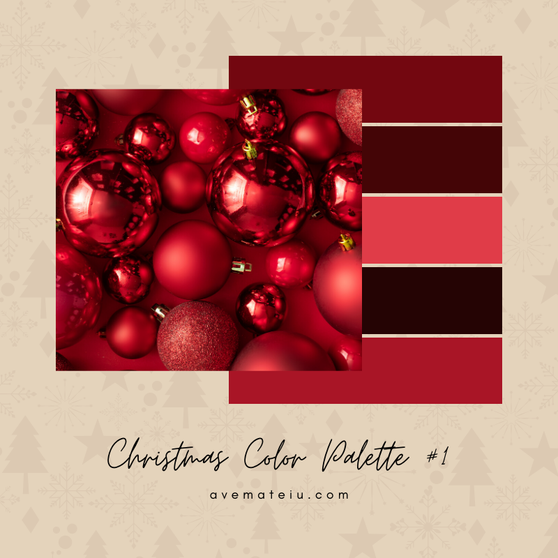 20 Christmas Color Palettes with Hex Codes + FREE Colors Guide Ave Mateiu