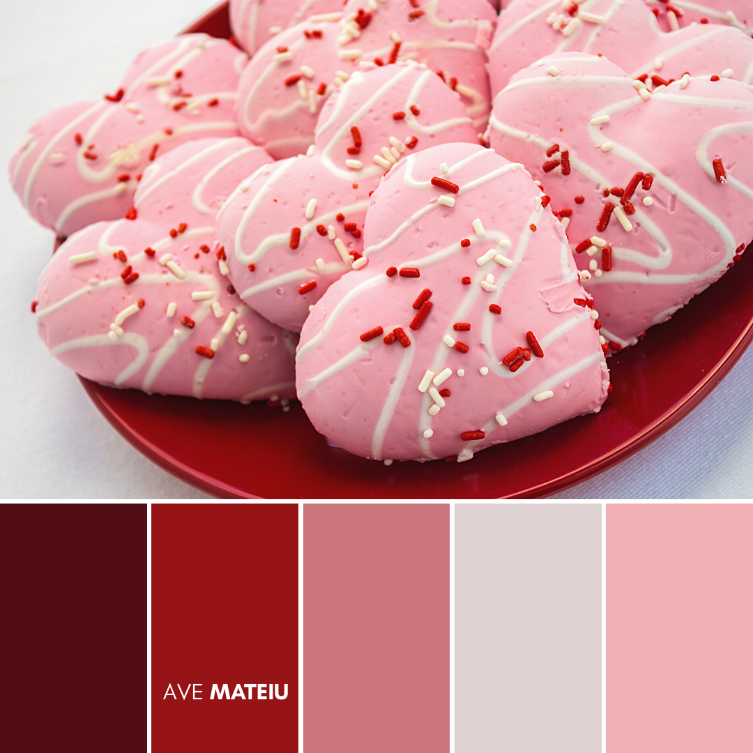 Pink color palette 1 - 14 Valentine’s Day Color Palettes 2023