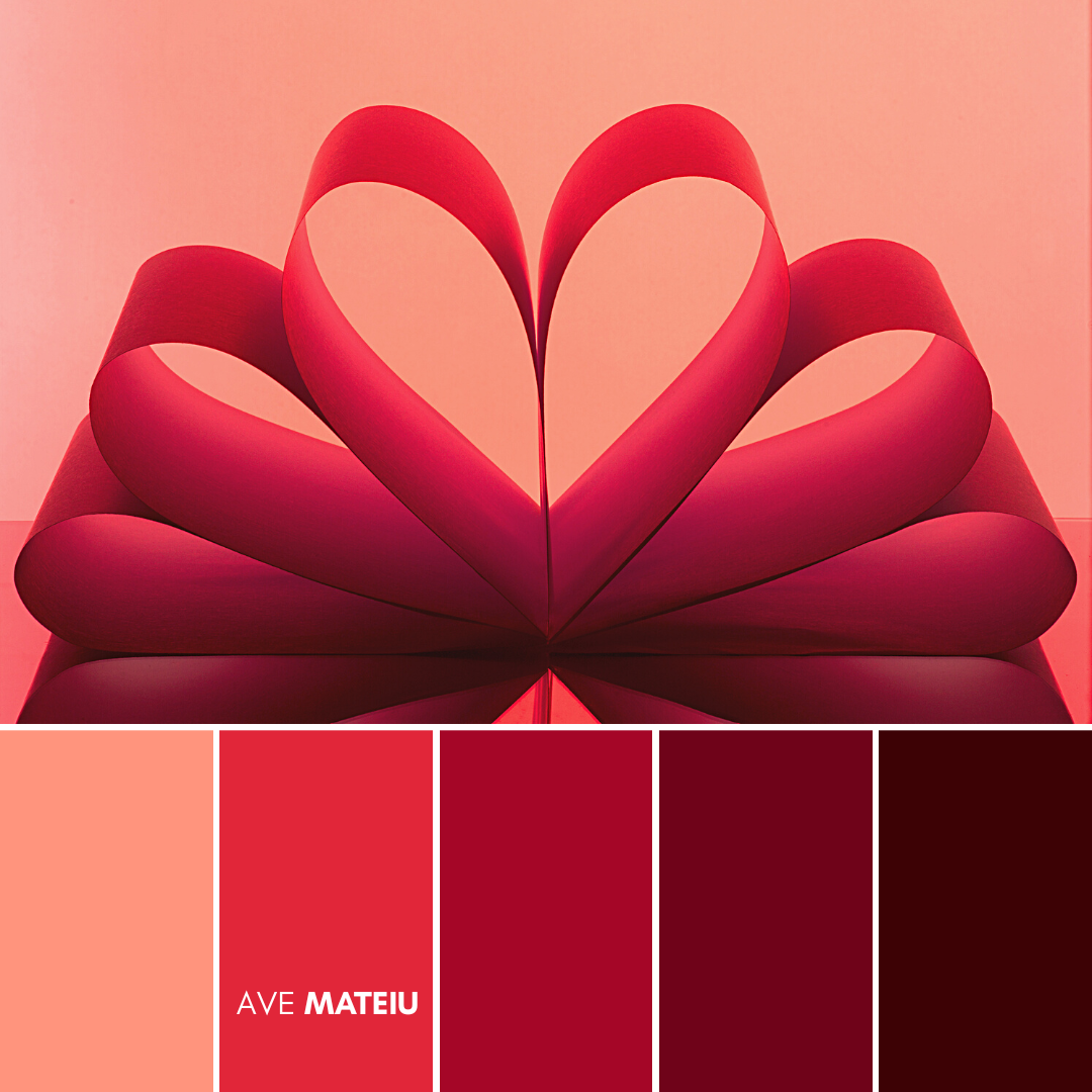 Red color palette 1 - 14 Valentine’s Day Color Palettes 2023
