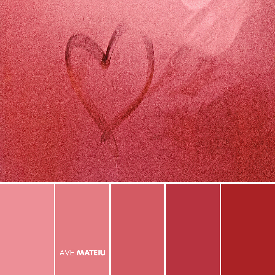 Red color palette 3 - 14 Valentine’s Day Color Palettes 2023