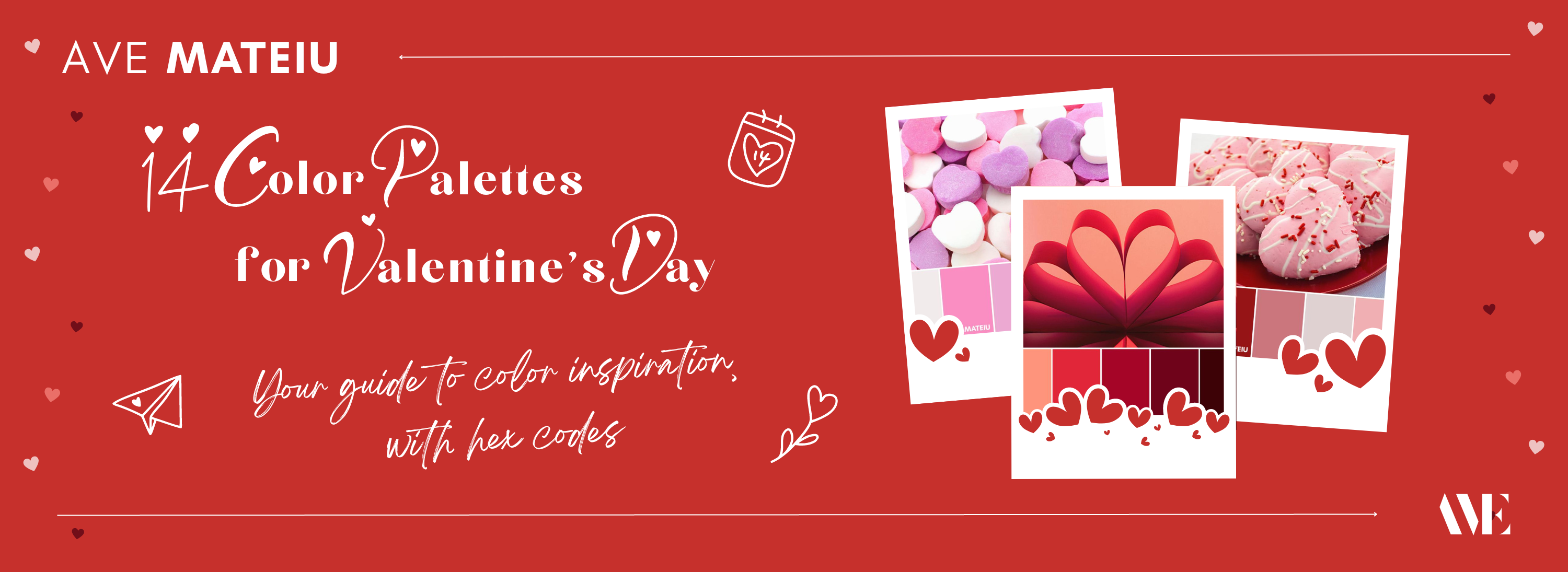 [blog banner] 14 Valentine's Day Color Palettes 2023