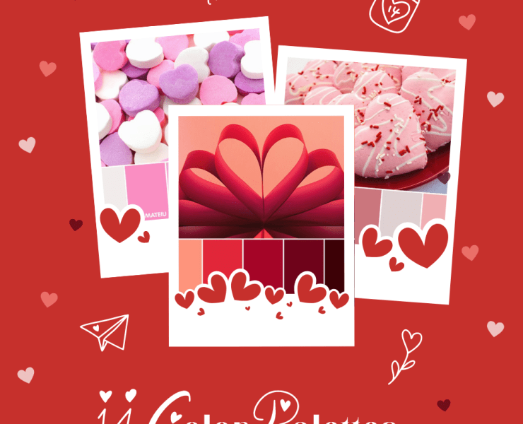 [pinterest pin] 14 Valentine's Day Color Palettes 2023