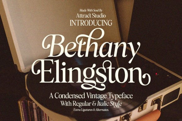 Bethany Elingston Font - 10 Stylish Modern Serif Fonts for Branding