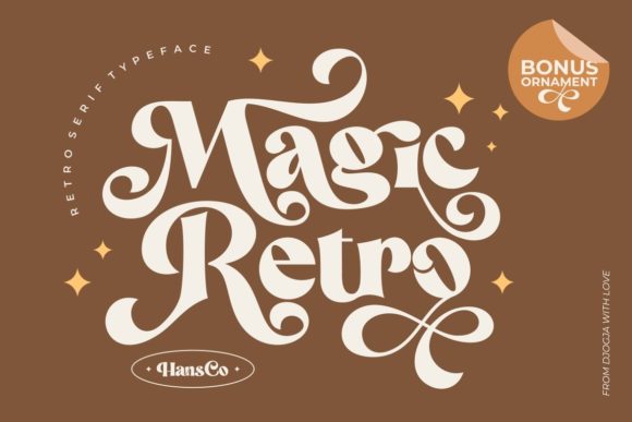 Magic Retro Font - 10 Stylish Modern Serif Fonts for Branding