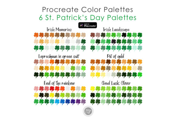 Saint Patrick's Day Color Palette Procreate