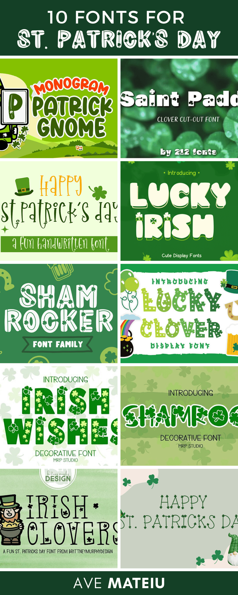 [infographic] 10 Cheap and Free St. Patrick's Day Fonts to Sham-Rock Your Designs!