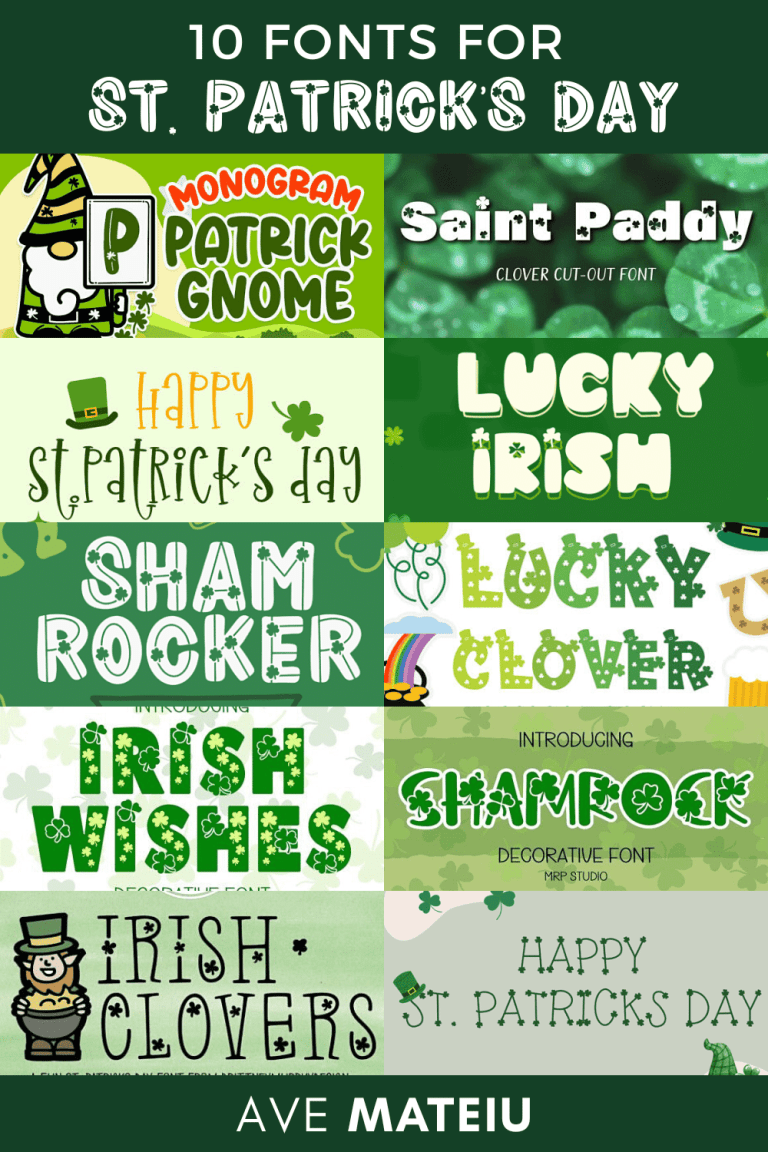 [pinterest pin] 10 Cheap and Free St. Patrick's Day Fonts to Sham-Rock Your Designs!