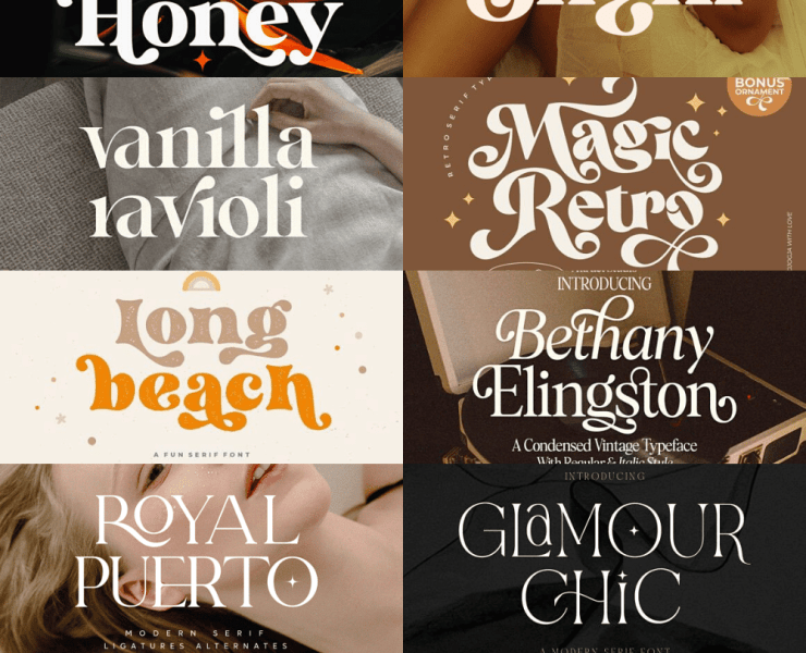 [pinterest pin] 10 Stylish Modern Serif Fonts for Branding - Part 2