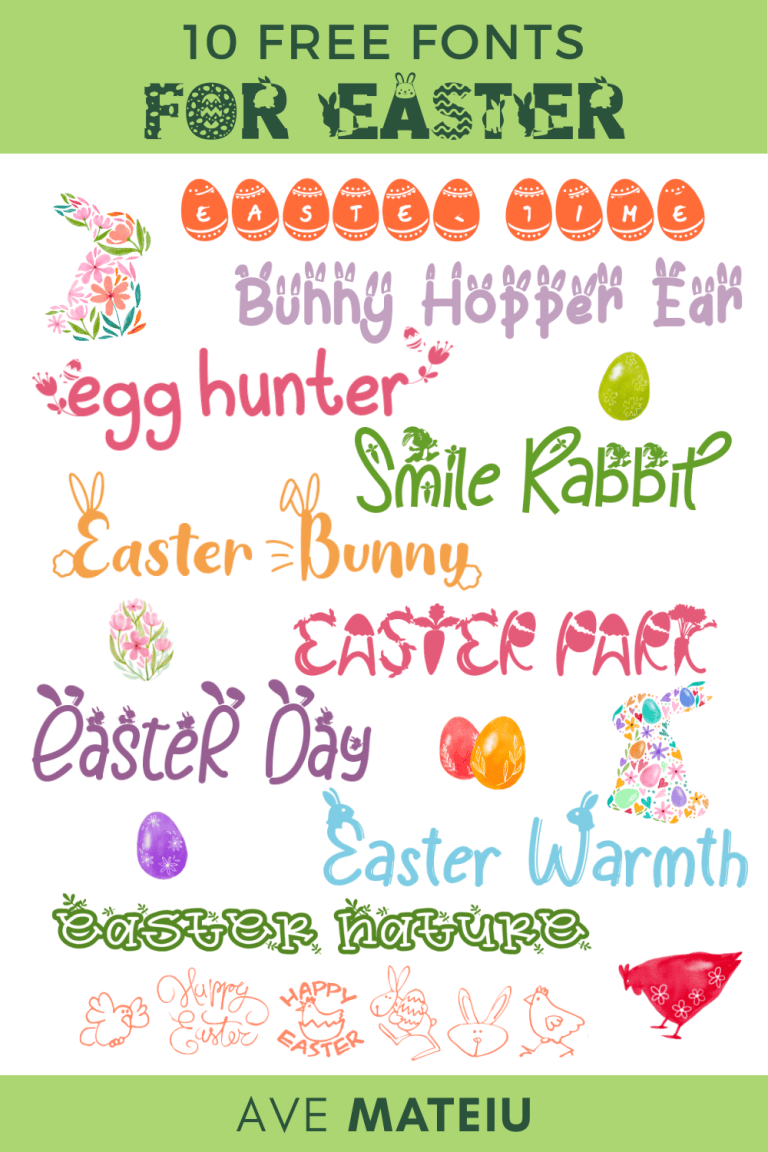 [pinterest pin] Make Your Easter Projects Egg-stra Special With These 10 Free Fonts!