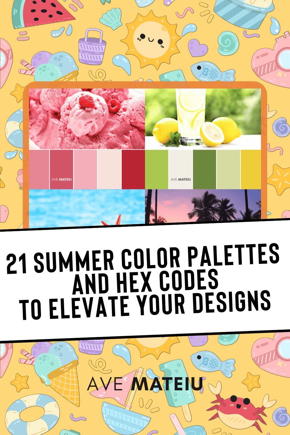 21 Summer Color Palettes and Hex Codes 2023 v2