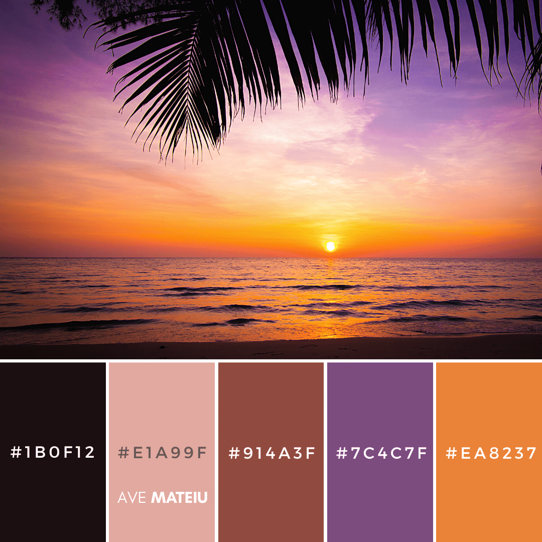 Summer Color Palette 1 with hex codes – 21 Summer Color Palettes and Hex Codes 2023