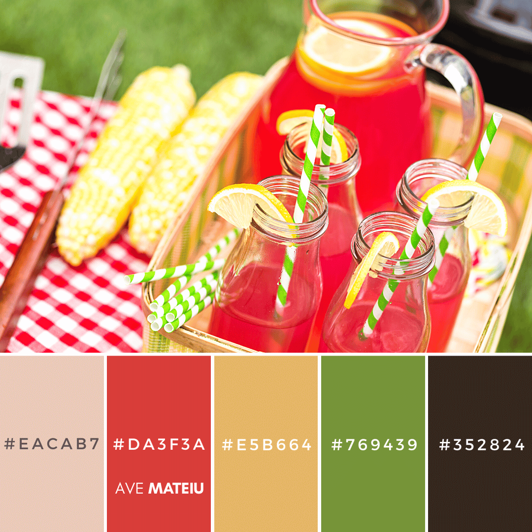 Summer Color Palette 11 with hex codes – 21 Summer Color Palettes and Hex Codes 2023