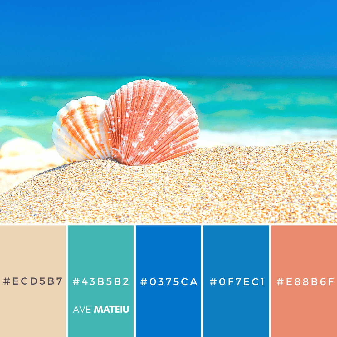 Summer Color Palette 12 with hex codes – 21 Summer Color Palettes and Hex Codes 2023