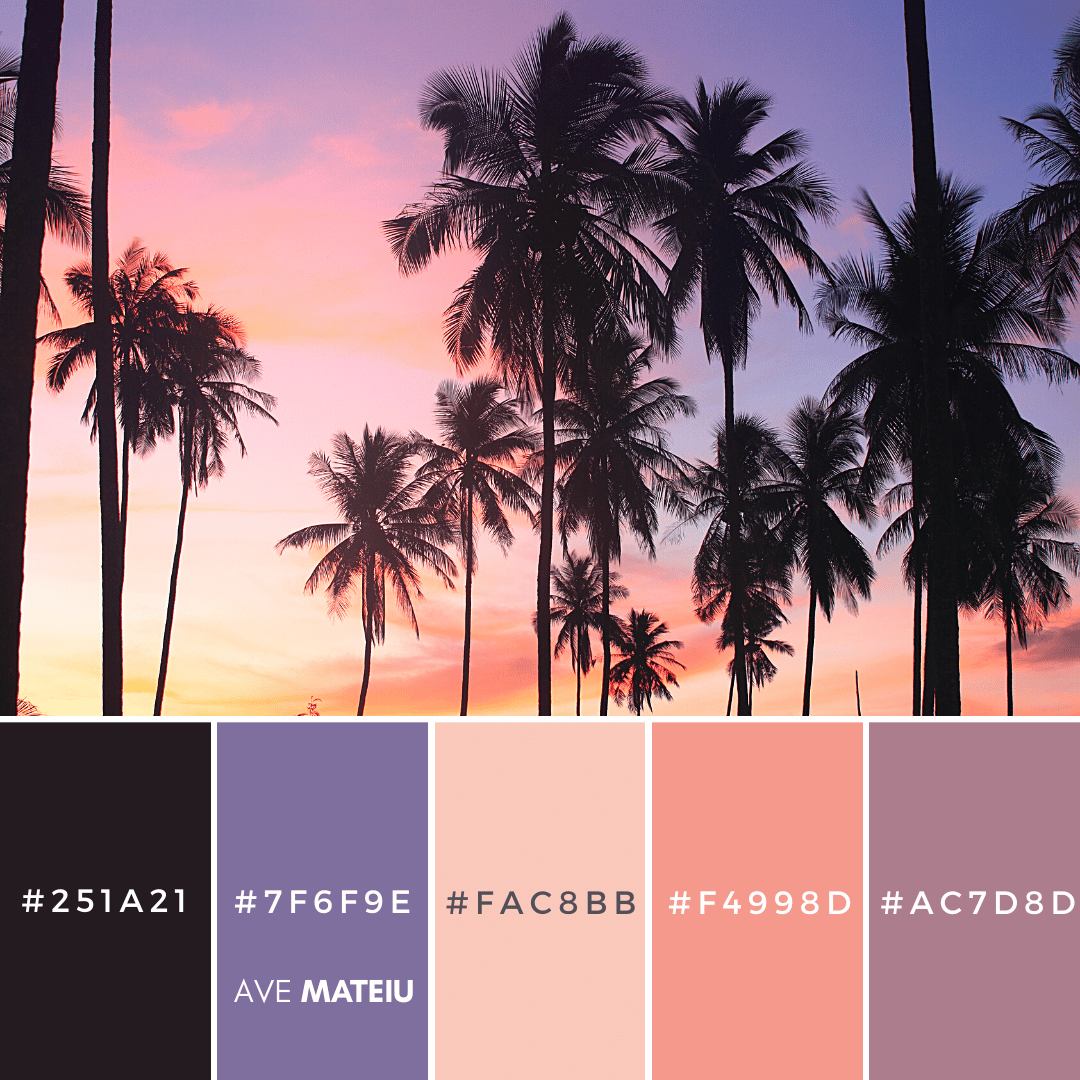 Summer Color Palette 17 with hex codes – 21 Summer Color Palettes and Hex Codes 2023