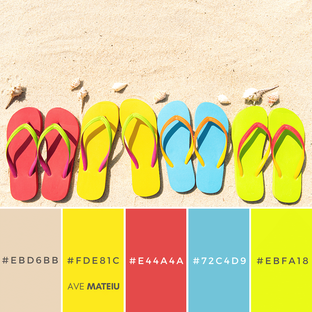 Summer Color Palette 4 with hex codes – 21 Summer Color Palettes and Hex Codes 2023