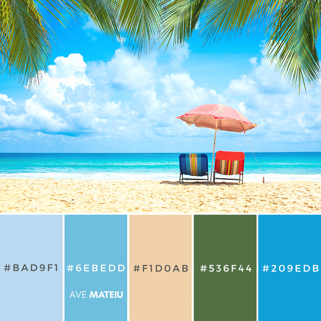 Summer Color Palette 6 with hex codes – 21 Summer Color Palettes and Hex Codes 2023