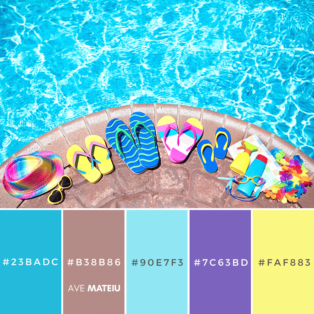 Summer Color Palette 9 with hex codes – 21 Summer Color Palettes and Hex Codes 2023