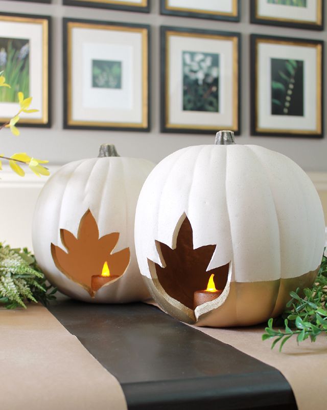 Gold Leaf Cutout Pumpkin Gold Leaf Cutout Pumpkin