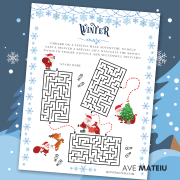 Image displaying a Winter 'Maze' - Santa's Gift Quest: A Snowy Maze Adventure game