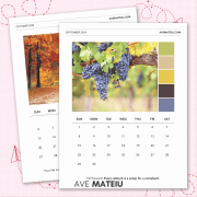 Image featuring examples of printable monthly calendars: September Monthly Calendar and October Monthly Calendar