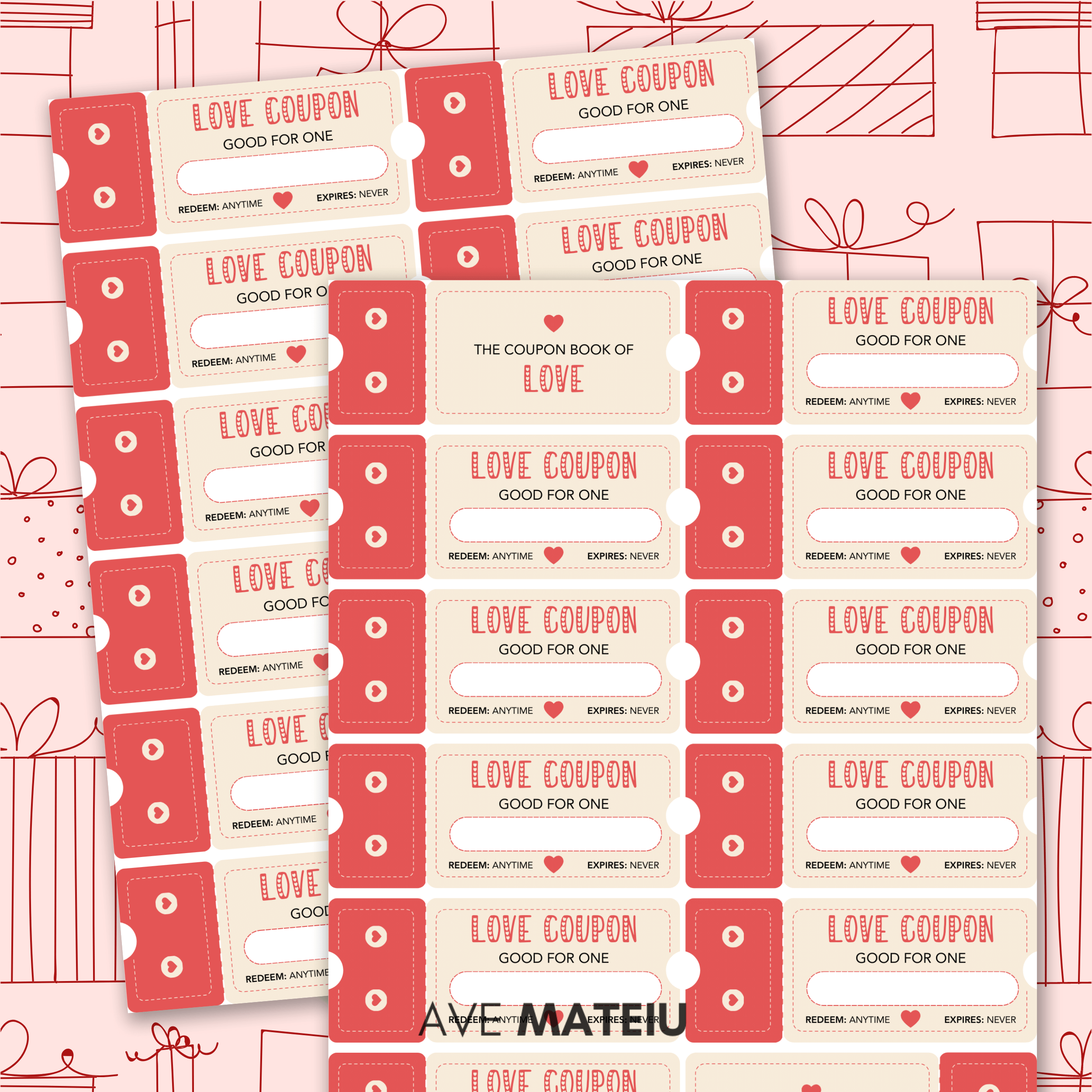 Image featuring one example of printable: Free Love Coupons