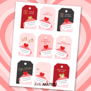 Image with example from the Printable Secret Valentine Bundle: Secret Valentine Gift Tags