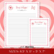 Image with example from the Printable Secret Valentine Bundle: Secret Valentine Notes
