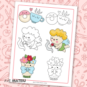 Printable Valentine's Day Games - Classroom 7 Image with example from the Printable Valentine's Day Classroom Games and Activities bundle: printable Valentine's day coloring page.