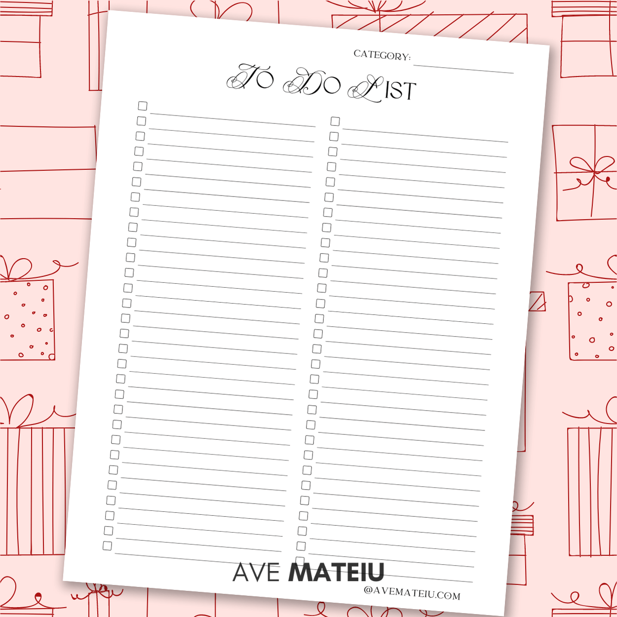Image featuring one example of printable: Free To Do List