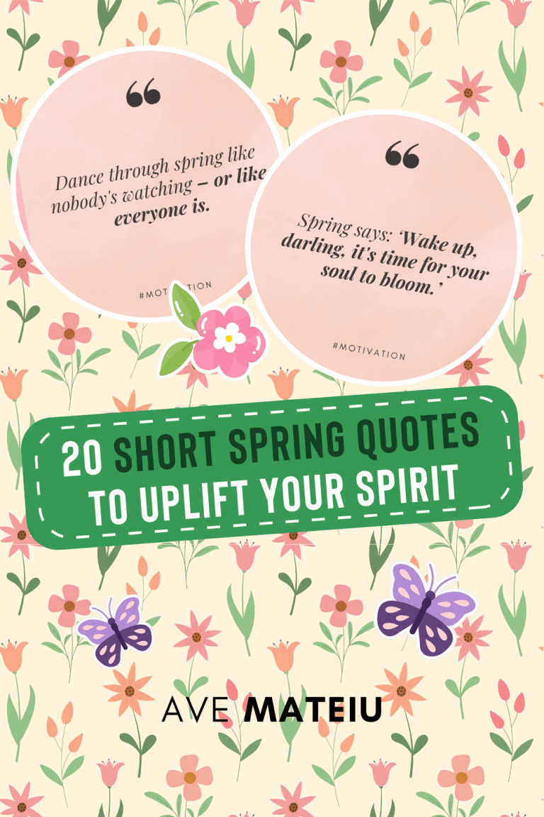 Image featuring the text: 20 Beautiful Short Spring Quotes To Uplift Your Spirit