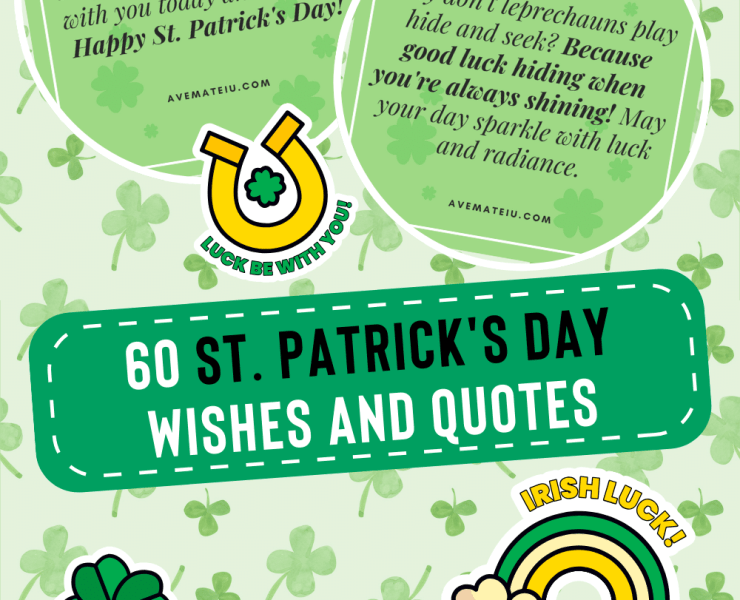 Image featuring the text: The Best Short St. Patrick's Day Wishes And Quotes