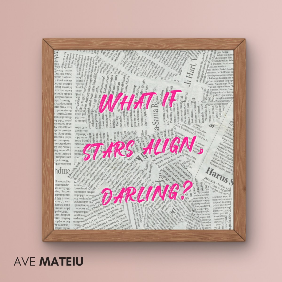 Trendy Wall Art Printable Quote "What if stars align, darling?"
