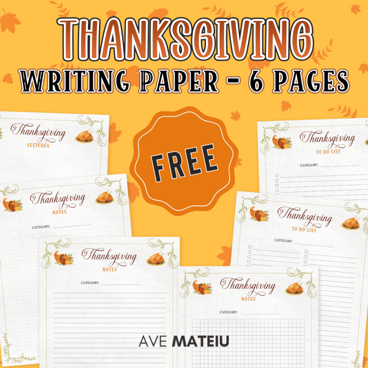 Free Thanksgiving Writing Paper | Printable Stationery Set