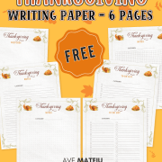 Free Thanksgiving Writing Paper Printable — Thanksgiving stationery set preview featuring to-do lists, notes, and sketch pages in warm seasonal design.