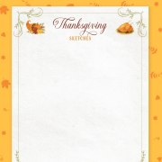 Free Thanksgiving Writing Paper Printable sketches page — part of the Thanksgiving stationery set for doodles, drawings, and creative journaling.