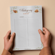 Printed Free Thanksgiving Writing Paper to-do list — festive printable stationery sheet for planning Thanksgiving tasks and reminders.