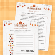 Printable Thanksgiving Emoji Pictionary and Trivia games – entertaining holiday activities for family dinners, Friendsgiving, or office celebrations.