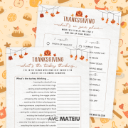 Thanksgiving What's the turkey thinking and What's on your phone Games Printable Printable Thanksgiving What’s the Turkey Thinking and What’s on Your Phone games — hilarious Thanksgiving party ideas for all ages.