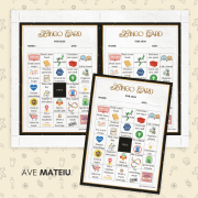 Bingo card for 2026 with various self-care and wellness activities in each square, including reading, walking, and digital detox. Background is patterned.