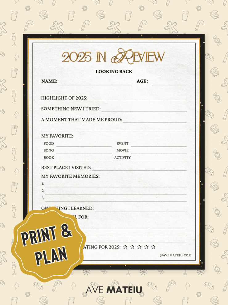 2025 Year in Review Printable - Ave Mateiu