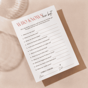 Who Knows Her Best Printable Game from Birthday Party Games for Teen Girls Blush Minimalist Bundle
