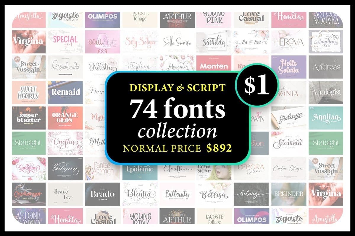 Display & Script Font Collection Display & Script Font Collection – Creative Fabrica font bundles with display and script fonts