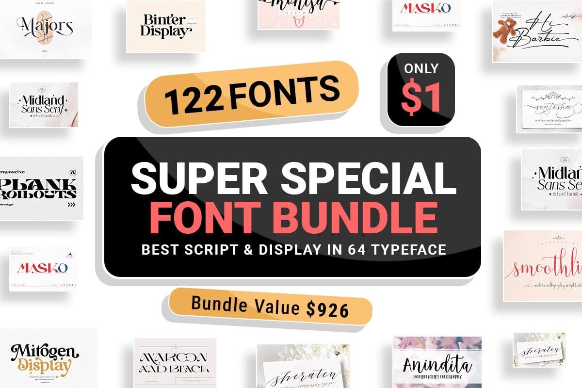 Super Special Font Bundle Super Special Font Bundle – Creative Fabrica font bundles with a super special selection