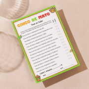 Cinco de Mayo True or False printable game in Cute Kawaii design perfect for fun Cinco de Mayo games for work, parties, or family events
