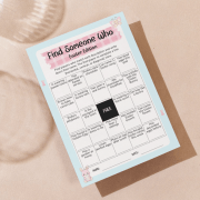 Printable Easter Find Someone Who game in Cute Kawaii design ideal for Easter games for the classroom and printable Easter activities for Sunday school