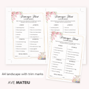 Easter scavenger hunt printable game on A4 landscape with trim marks great for printable Easter games for family celebrations and classroom activities