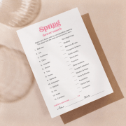 Spring Flower Match printable game in Vintage Muse style ideal for Spring games for adults and family gatherings