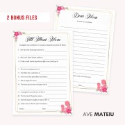Bonus printable activities for Mother's Day including All About Mom and Dear Mom cards in Golden Soirée style, great for fun Mother's Day games and activities