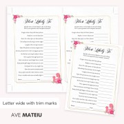 Mother's Day Most Likely To printable game with two cards on letter size page and trim marks, perfect for mothers day games at home